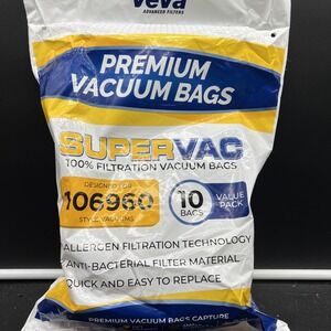 20 Pack VEVA Premium SuperVac Vacuum Bags Type 106960 compatible 2 Packs Of 10
